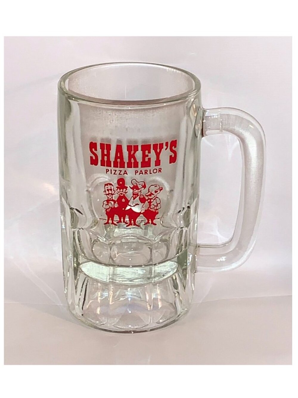 Vintage Shakey’s Pizza Parlor Heavy Glass Stein Advertising Mug
